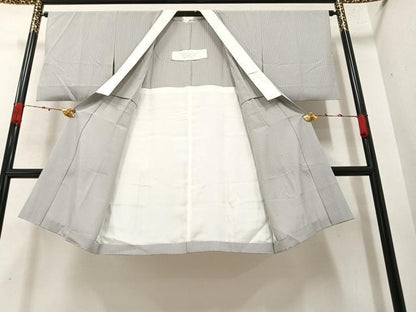平和屋着物●長襦袢 単衣 縞 正絹 逸品 AAAZ0539ph