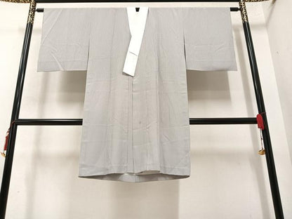 平和屋着物●長襦袢 単衣 縞 正絹 逸品 AAAZ0539ph