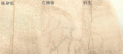 平和屋着物▽上質な紬 単衣 薔薇 正絹 逸品 DAAV9593sf