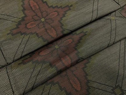 平和屋着物●本場大島紬 舞花文 正絹 逸品 AAAZ1769ph