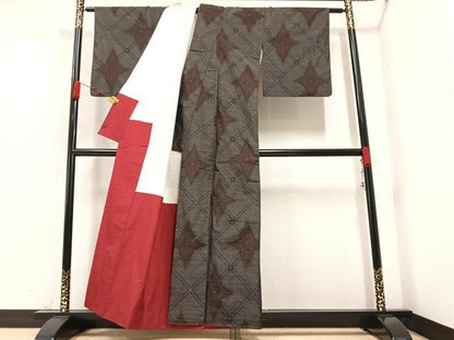 平和屋着物●本場大島紬 舞花文 正絹 逸品 AAAZ1769ph