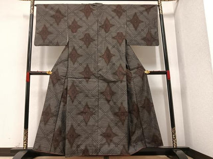 平和屋着物●本場大島紬 舞花文 正絹 逸品 AAAZ1769ph