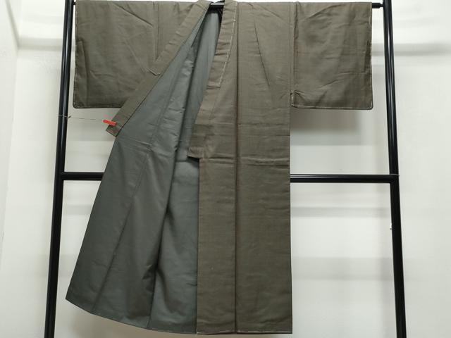 平和屋着物●男性　紬　アンサンブル　100亀甲　正絹　逸品　未使用　CAAW3607vf