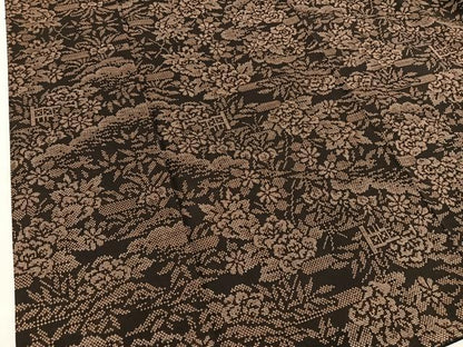 平和屋着物●本場大島紬 7マルキ 草花尽くし 正絹 逸品 BAAU4767gt