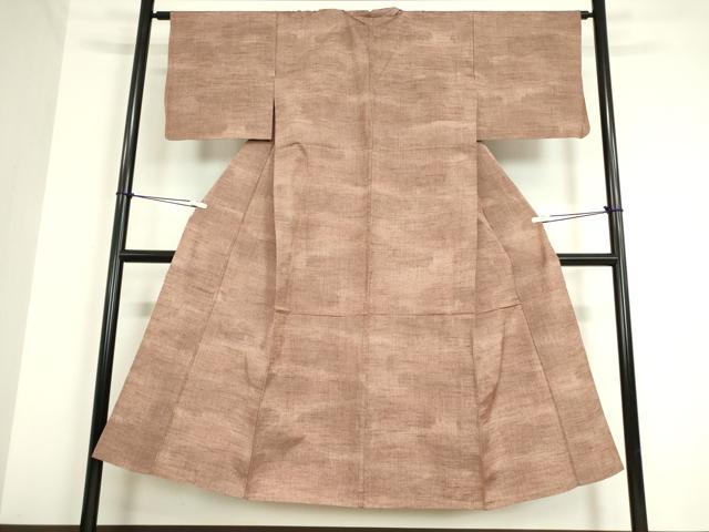 平和屋着物▽上質な紬 単衣 霞文 正絹 逸品 DAAV5178az