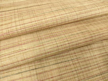 平和屋着物▽上質な紬 単衣 縞 正絹 逸品 未使用 DAAV5173az