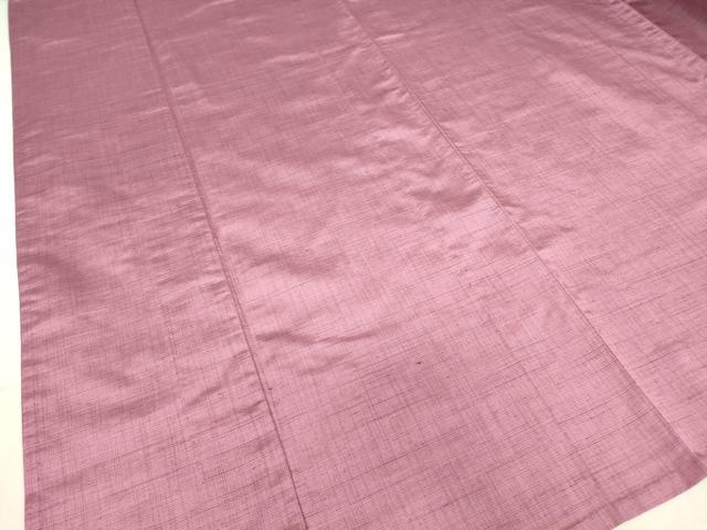 平和屋着物▽上質な紬 単衣 浅蘇芳色 正絹 逸品 DAAV5172az