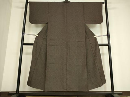 平和屋着物▽男性 お召 単衣 流水文 正絹 逸品 DAAV5228az