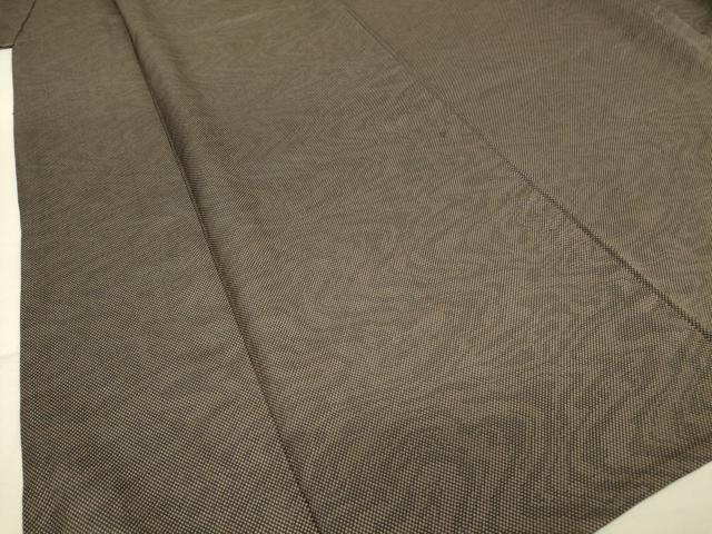 平和屋着物▽男性 お召 単衣 流水文 正絹 逸品 DAAV5228az