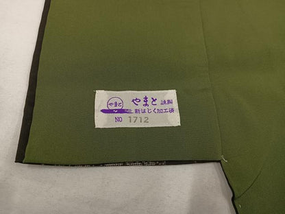 平和屋着物●本場大島紬　カタス9マルキ　地空き　雪輪草花文　やまと誂製　正絹　逸品　未使用　AAAZ1797ph