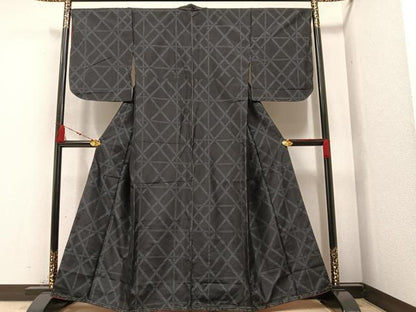 平和屋着物●本場大島紬 籠目文 正絹 逸品 未使用 AAAZ1837ph