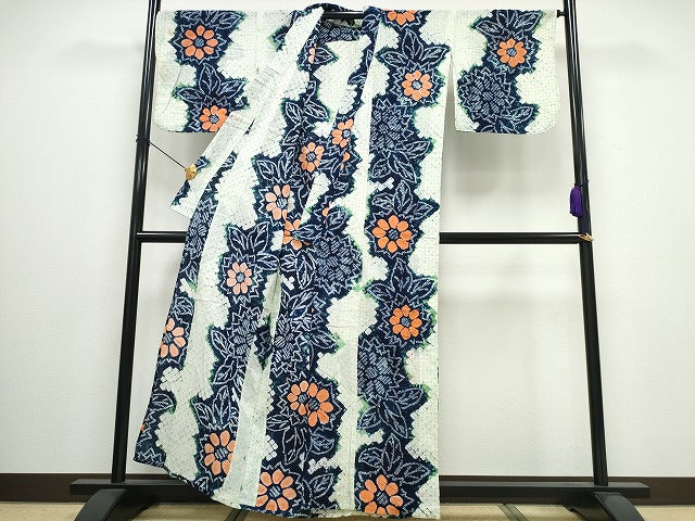 平和屋着物∴夏物 浴衣 有松鳴海絞り 綿 逸品 CAAW0911ng