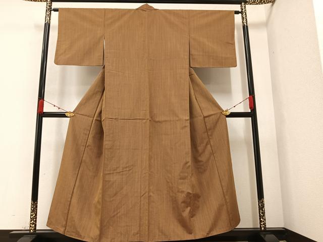 平和屋着物●上質な紬 縞 正絹 逸品 AAAZ1949ph