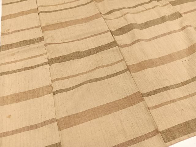 平和屋着物●上質な紬 横段文 正絹 逸品 AAAZ1957ph