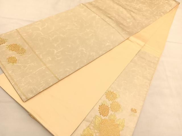 平和屋着物◎太鼓柄袋帯　花籠文　金糸　引箔　正絹　逸品　BAAU5280hv