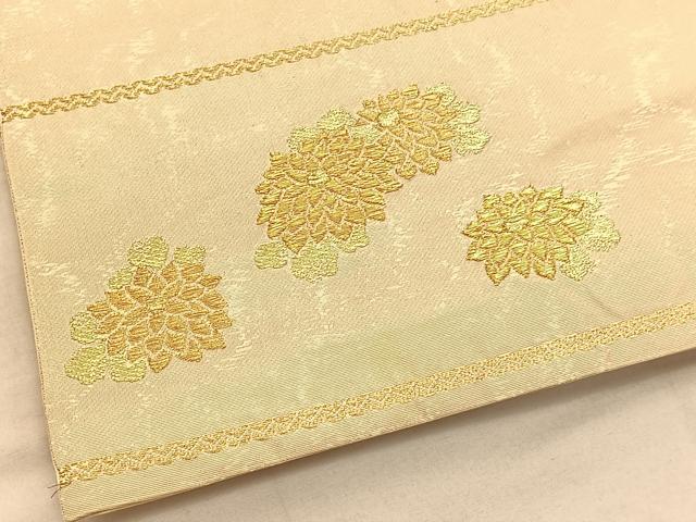 平和屋着物◎太鼓柄袋帯　花籠文　金糸　引箔　正絹　逸品　BAAU5280hv