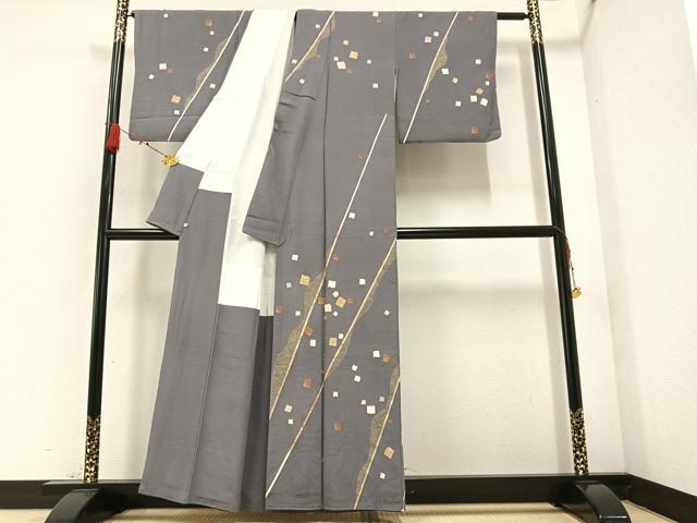 平和屋着物●訪問着　破れ色紙　金彩　正絹　逸品　AAAZ2380ph