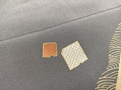 平和屋着物●訪問着　破れ色紙　金彩　正絹　逸品　AAAZ2380ph