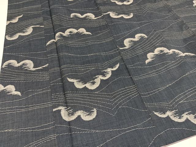 平和屋着物●本場大島紬 一元7マルキ 総絣 雲 正絹 逸品 AAAZ2401ph