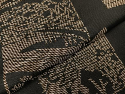 平和屋着物●本場染大島紬 色紙風景文 正絹 逸品 AAAZ2417ph