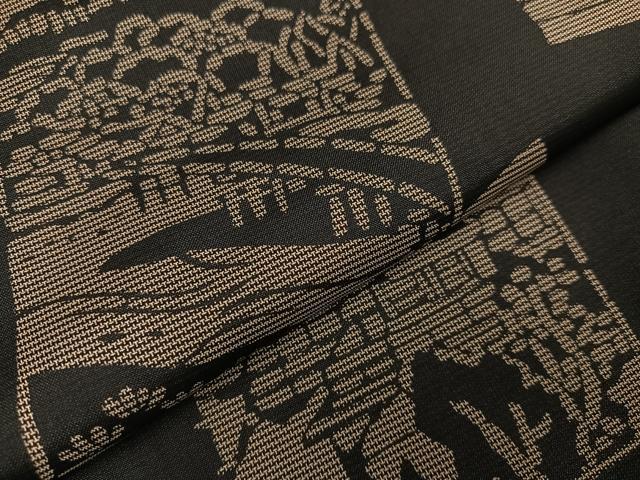 平和屋着物●本場染大島紬 色紙風景文 正絹 逸品 AAAZ2417ph