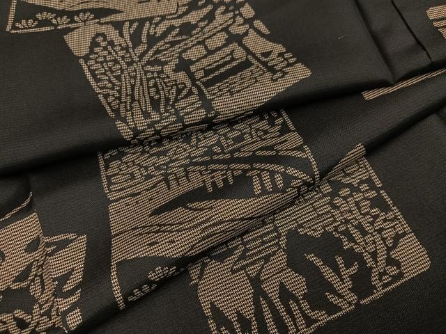 平和屋着物●本場染大島紬 色紙風景文 正絹 逸品 AAAZ2417ph