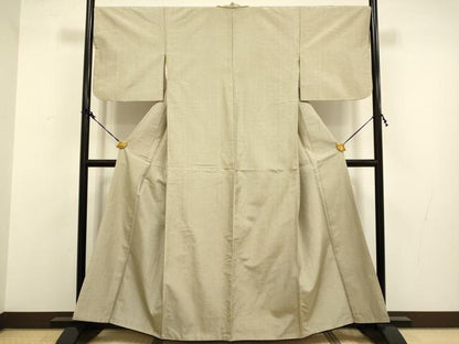 平和屋着物●本場縞大島紬　格子　正絹　逸品　DABF5793du