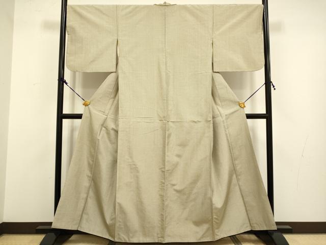 平和屋着物●本場縞大島紬　格子　正絹　逸品　DABF5793du