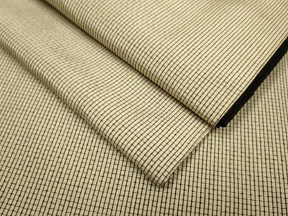 平和屋着物●本場縞大島紬　格子　正絹　逸品　DABF5793du