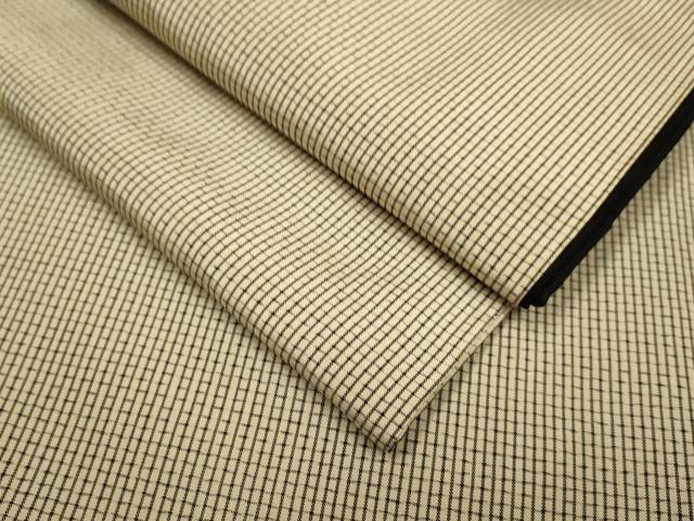 平和屋着物●本場縞大島紬　格子　正絹　逸品　DABF5793du