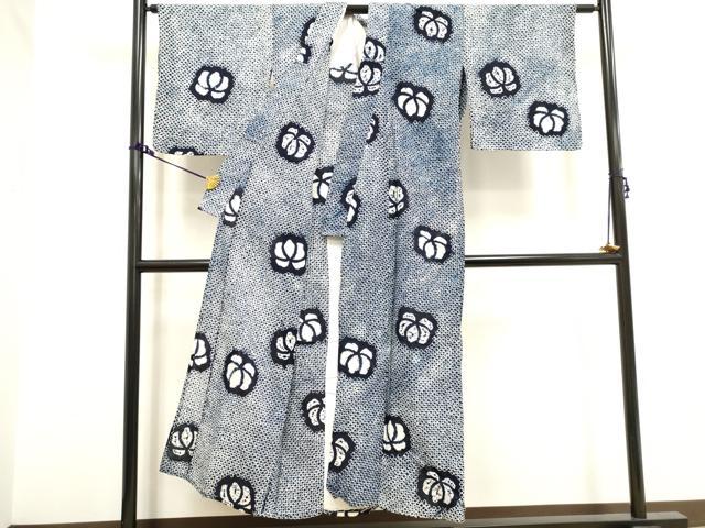 平和屋着物∴夏物　浴衣　有松鳴海絞り　花散らし　綿　逸品　DAAV7282cd