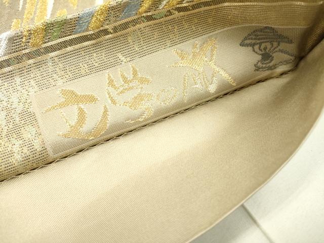平和屋着物▼六通柄袋帯　文学の旅　金銀糸　正絹　逸品　DAAU9758fe