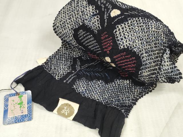平和屋本店∴極上 夏物 浴衣 有松鳴海絞り 反物 着尺 湯のし前 花繋ぎ 綿 逸品 未使用 DZAA11236kh5