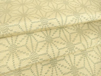 平和屋着物▽上質な紬 単衣 麻の葉文 正絹 逸品 DAAV5332az