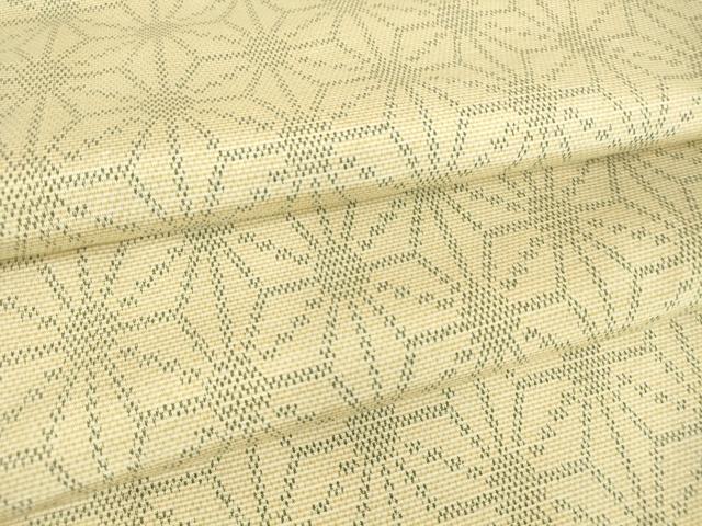 平和屋着物▽上質な紬 単衣 麻の葉文 正絹 逸品 DAAV5332az