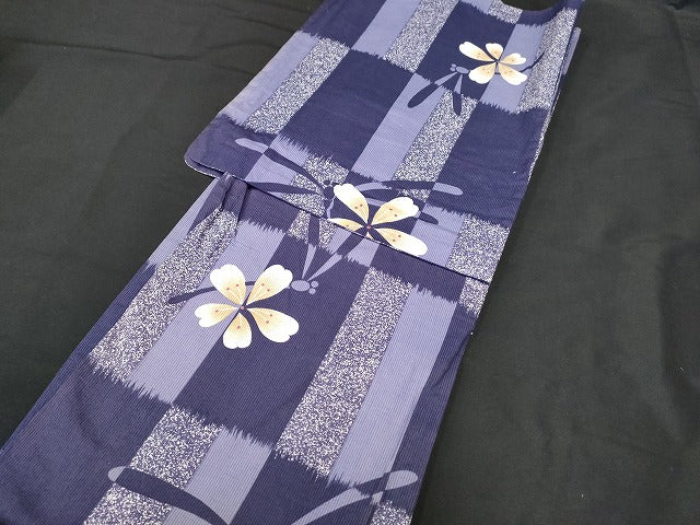 平和屋本店■浴衣 まとめて 3点 蜻蛉 花柄 朝顔 しじら織 など 着用可能多数 ppp2449 km