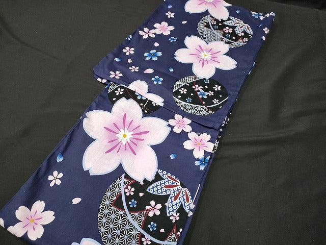 平和屋本店■浴衣 まとめて 3点 花柄 百合 ラメ 綿紅梅 など 着用可能多数 ppp2432 km