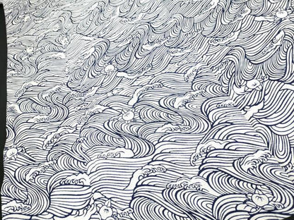 平和屋着物∴夏物　浴衣　綿絽　立波文　綿　逸品　DAAV7293cd　