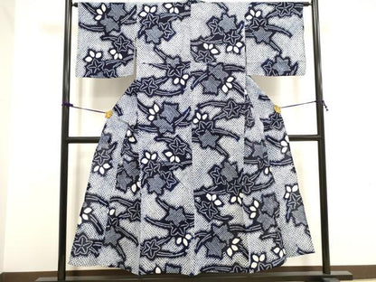 平和屋着物∴夏物 浴衣 有松鳴海絞り 舞花文 綿 逸品 DAAV7329cd