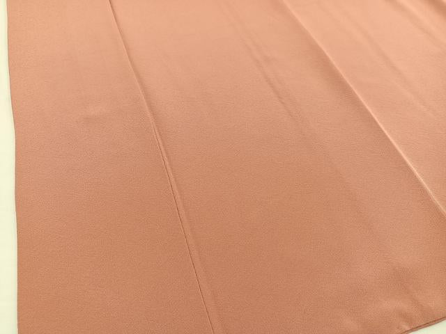 平和屋着物●上質な色無地 曙色 正絹 逸品 BAAU7119gt