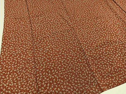 平和屋着物●上質な小紋 イチョウ 銀杏 正絹 逸品 AAAZ4558ph