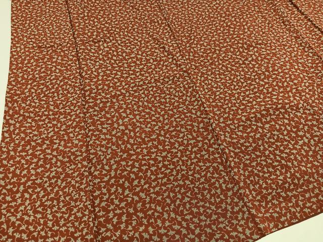 平和屋着物●上質な小紋 イチョウ 銀杏 正絹 逸品 AAAZ4558ph