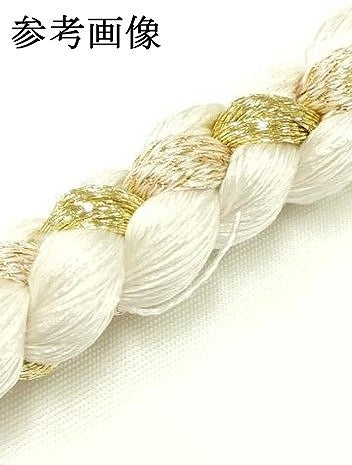 平和屋着物●和装小物　振袖用帯締め　装飾　ちりめん細工　椿　飾り玉　金糸　逸品　未使用　AAAY7990ay