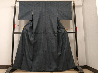 平和屋着物●本場大島紬 一元7マルキ 立涌文 正絹 逸品 AAAZ4943ph