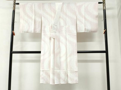 平和屋着物●長襦袢 舞桜地紋 暈し染め 西武百貨店扱い 正絹 逸品 未使用 CAAW7289yc