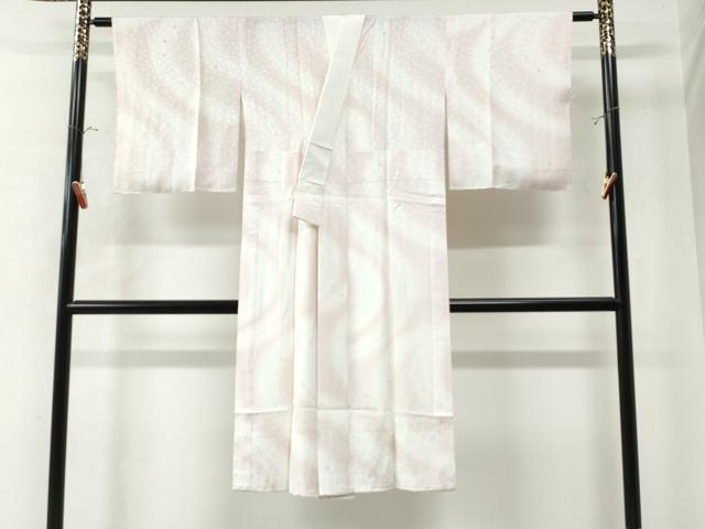 平和屋着物●長襦袢 舞桜地紋 暈し染め 西武百貨店扱い 正絹 逸品 未使用 CAAW7289yc