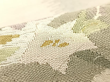 平和屋着物＊夏物 太鼓柄袋帯 すくい織 桔梗 正絹 逸品 BAAU6461yc