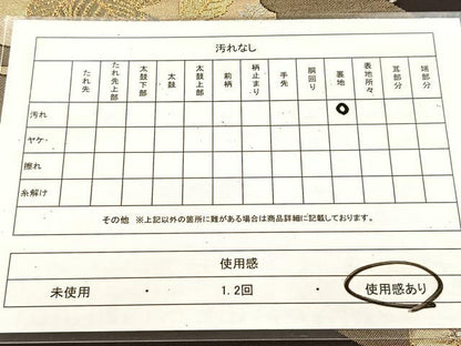 平和屋着物◎六通柄袋帯　扇面花文　金銀糸　正絹　逸品　BAAU6485yc