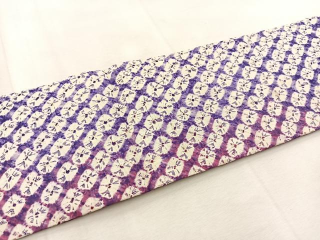 平和屋着物●つけ帯　紬地　総絞り　正絹　逸品　未使用　BAAU6531yc