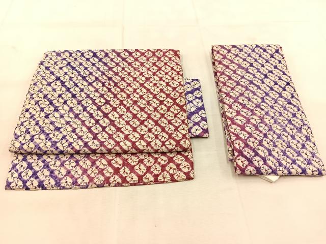 平和屋着物●つけ帯　紬地　総絞り　正絹　逸品　未使用　BAAU6531yc